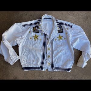 Vintage 80s nautical denim jacket